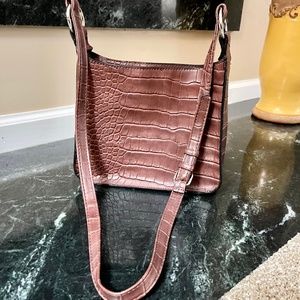 Brown Faux Crossbody
